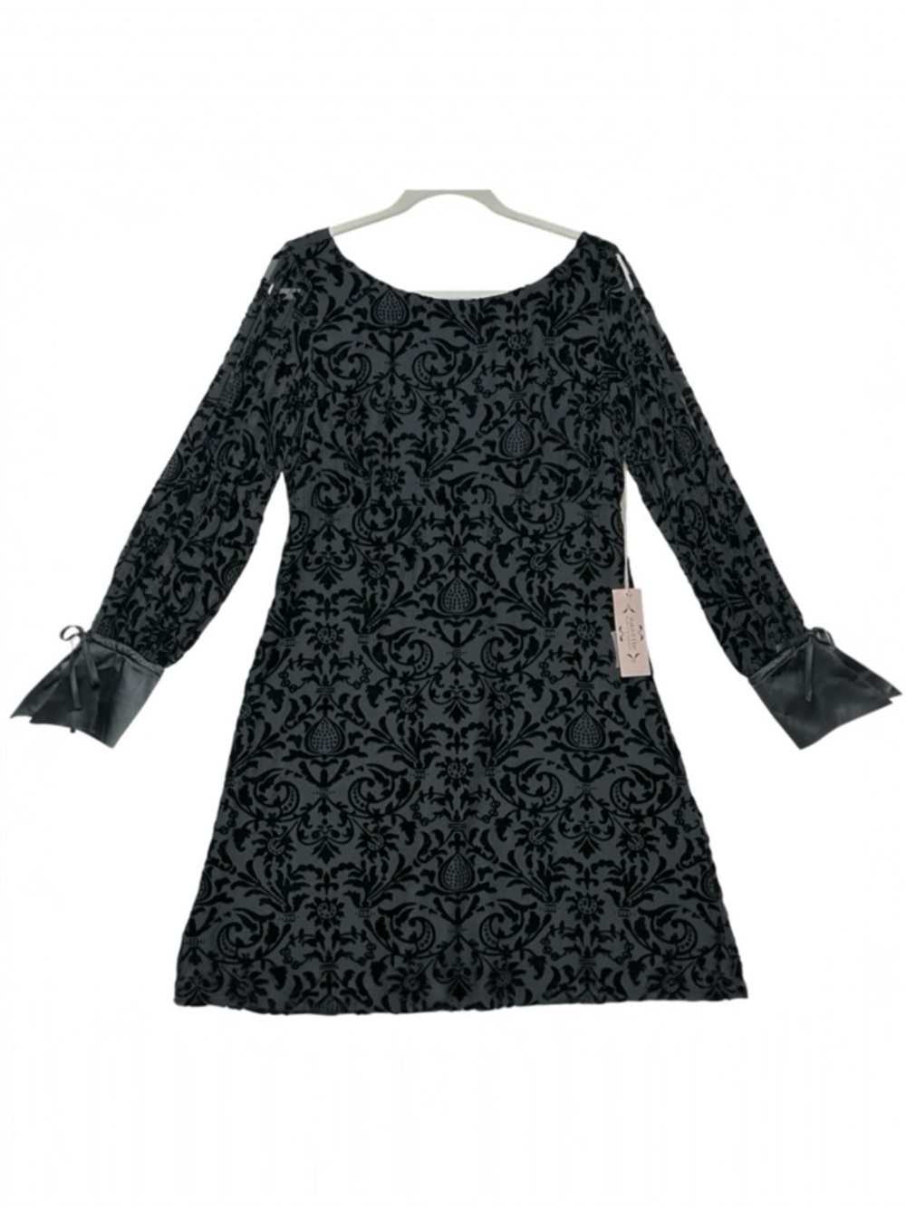 Nanette Nanette Lepore 10 NWT Black Burnout Velvet Dress Witchy Goth Whimsigoth